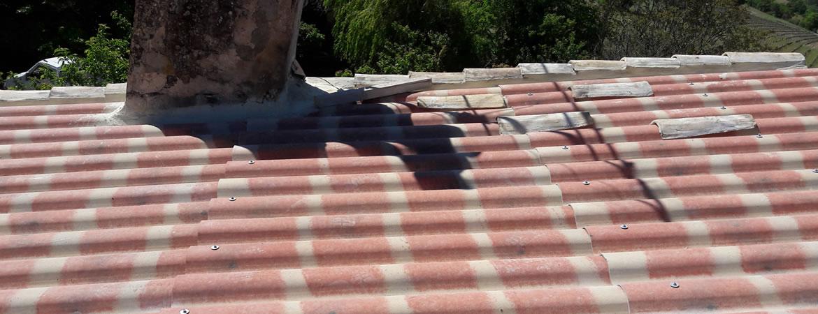 Pose de plaques ondulées, PST, Luberon, Vaucluse